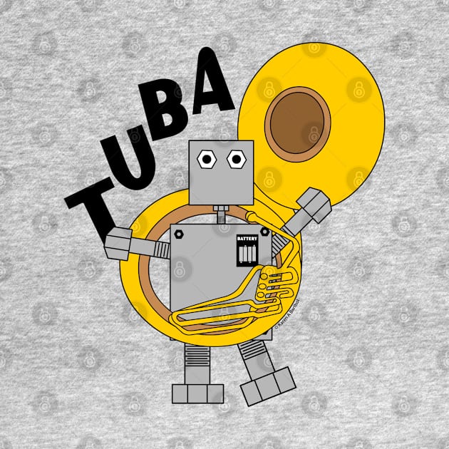 Tuba Robot Text by Barthol Graphics